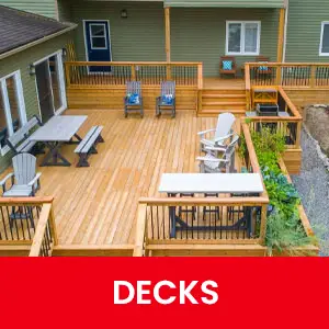 Beautiful, large backyard deck. Deck construction, build, and design in Hendersonville, TN